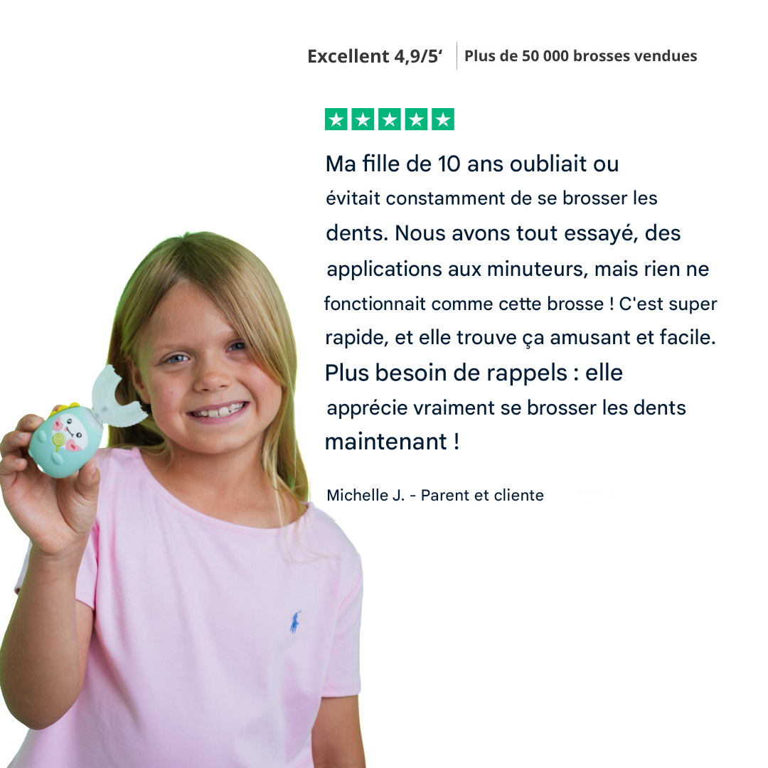 Brosse pour enfants - Gummy Green