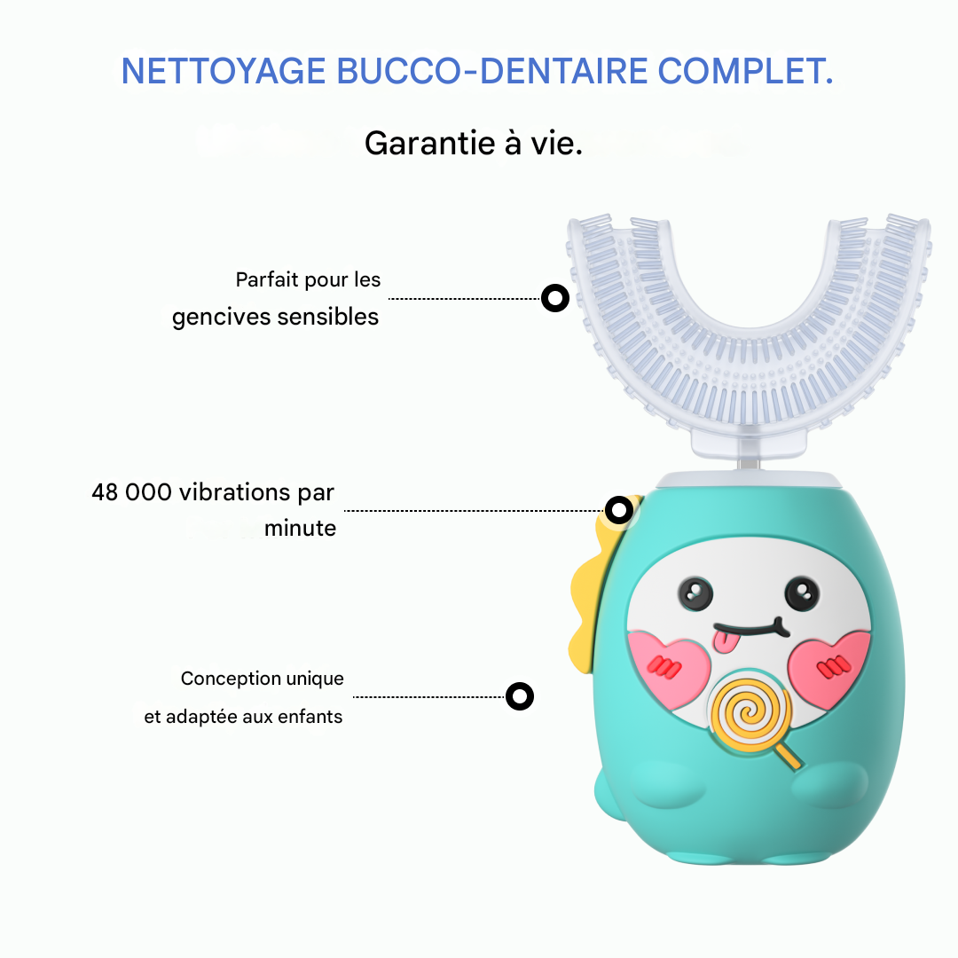 Brosse pour enfants - Gummy Green